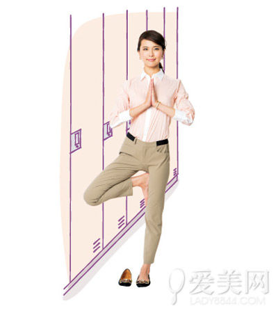 上班时间也可减肥 1分钟瑜伽 享瘦又精神