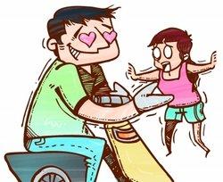 女童遭猥亵。漫画图